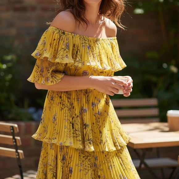 Layered Off The Shoulder Dress The Dyxey - Picture 10 of 10